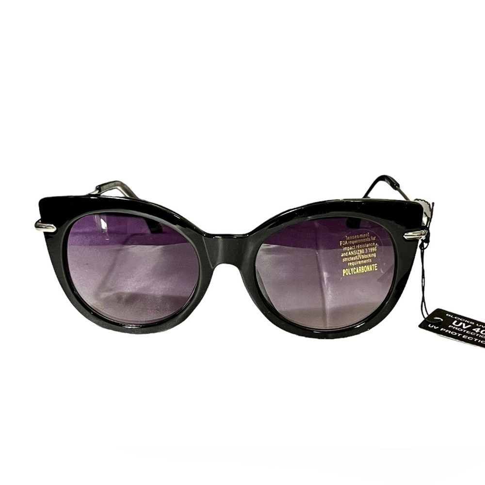 Cat’s Eye Fashion Sunglasses Black UVA/UVB Protection New